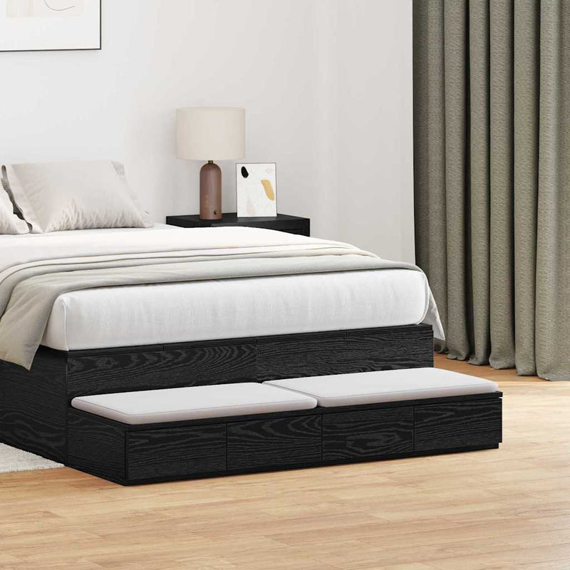 Sertare pentru pat Stejar Negru 120 x 36,5 x 16,5 cm