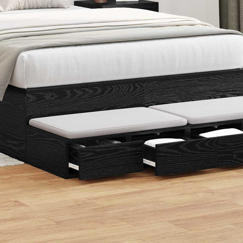 Sertare pentru pat Stejar Negru 120 x 36,5 x 16,5 cm