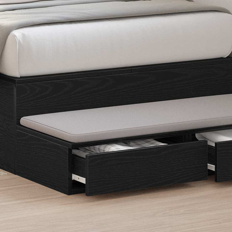 Sertare pentru pat Stejar Negru 75 x 36,5 x 16,5 cm