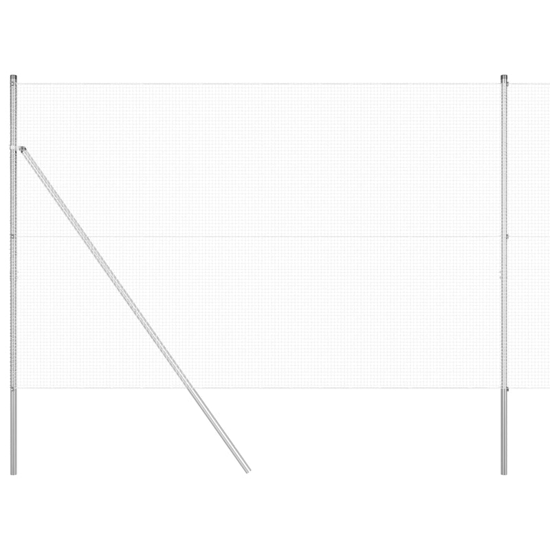 Gard din sârmă sudată 5000 x 150 cm Argintiu