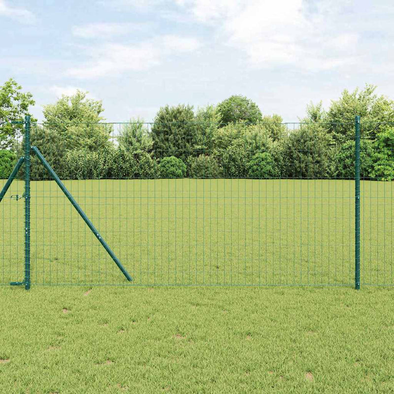Gard Euro 1 x 10 m Fier acoperit cu PVC Verde