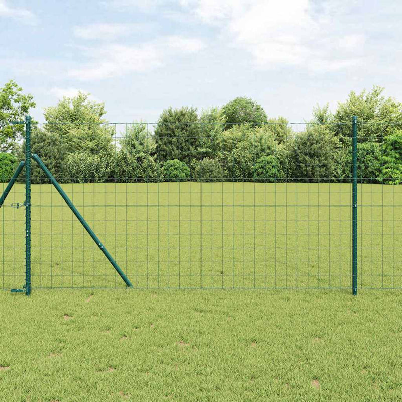 Gard Euro 1,2 x 10 m Fier acoperit cu PVC Verde