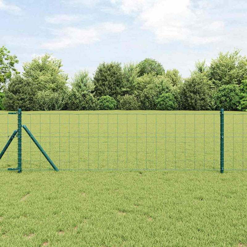 Gard Euro 0,4 x 10 m Fier acoperit cu PVC Verde