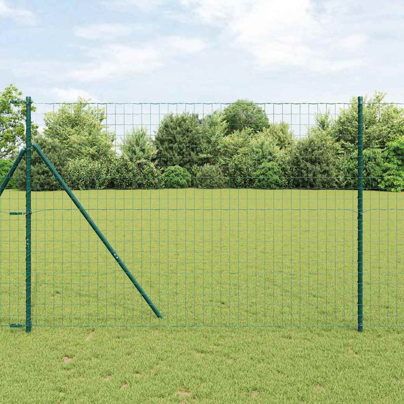 Gard Euro 1,6 x 10 m Fier acoperit cu PVC Verde