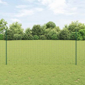 Gard European cu Stâlp 10 x 1,6 m Oțel cu strat de PVC Verde