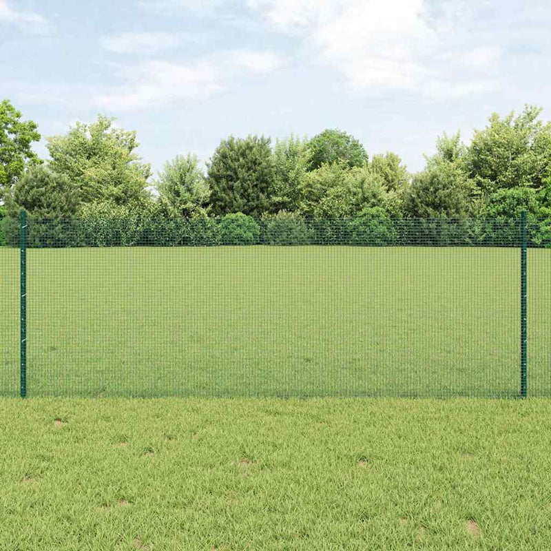 Gard din plasă sudată cu stâlpi 10 x 0,8 m Oțel cu strat de PVC