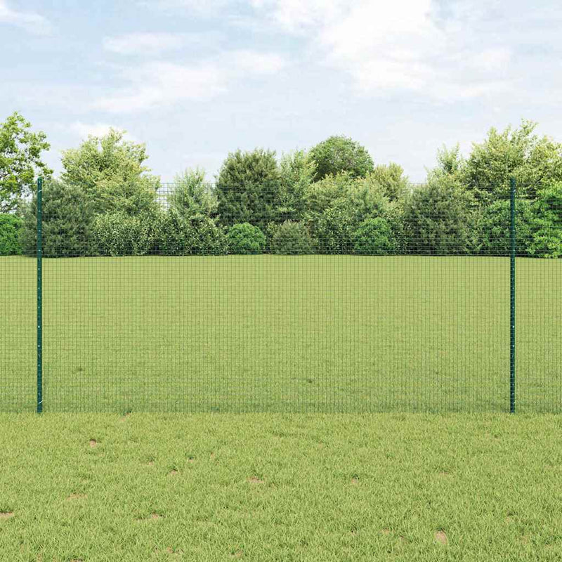 Gard din plasă sudată cu stâlpi 10 x 1,2 m Oțel cu strat de PVC