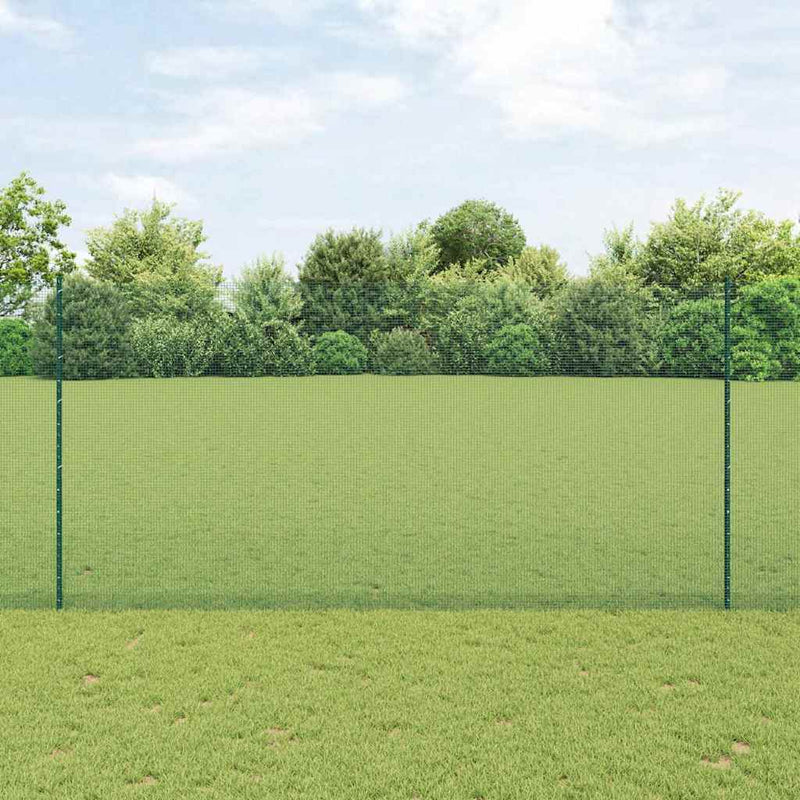 Gard din plasă sudată cu stâlpi 10 x 1,6 m Oțel cu strat de PVC