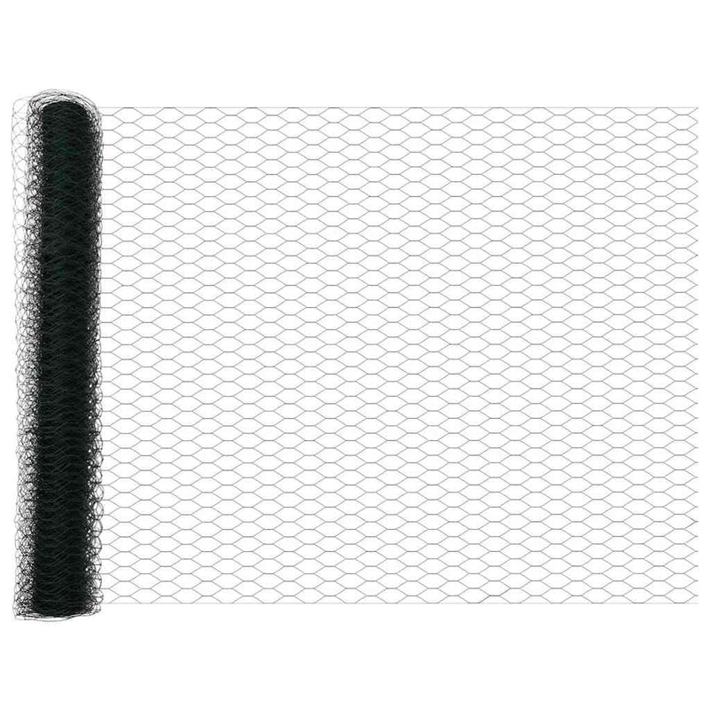 Gard hexagonal cu stâlp 10 x 1,2 m Oțel cu strat de PVC Verde