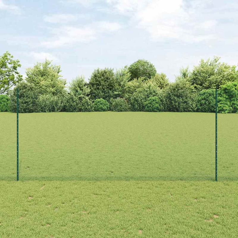 Gard hexagonal cu stâlp 10 x 1,4 m Oțel cu strat de PVC Verde