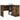 Birou de colț cu sertar cu raft Stejar fumuriu 102 x 88 x 75 cm