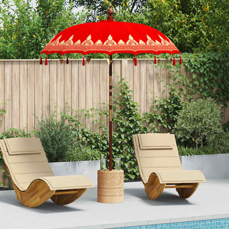 Parasol Balinez Roșu 185 x 185 x 260 cm