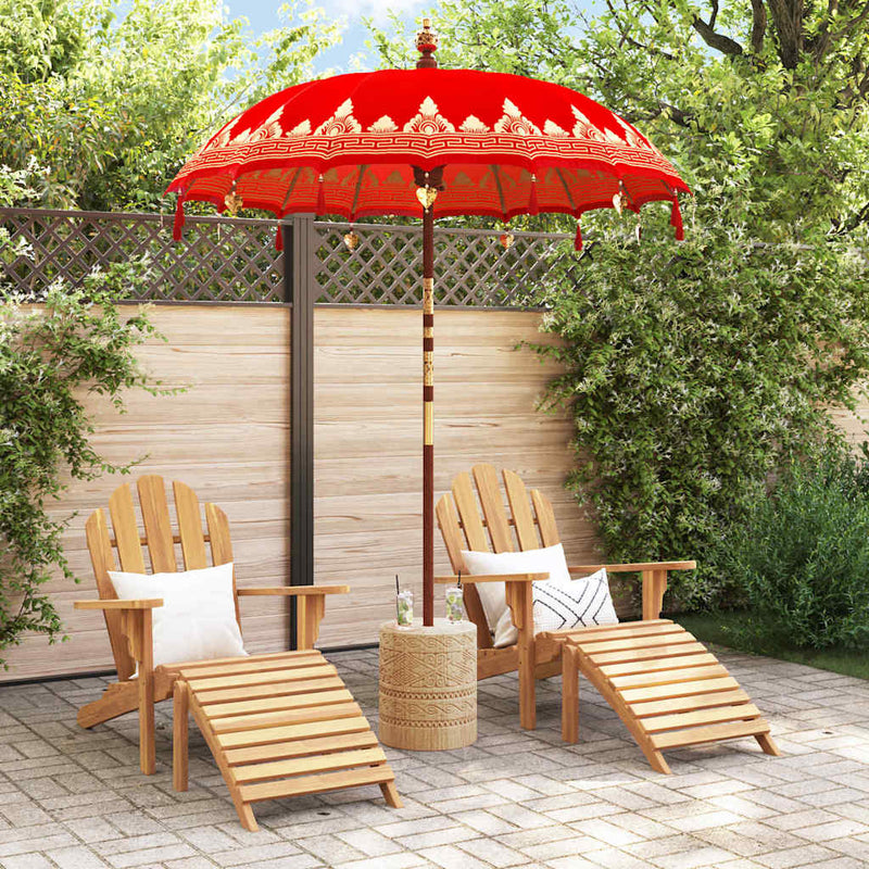 Parasol Balinez Roșu 185 x 185 x 260 cm