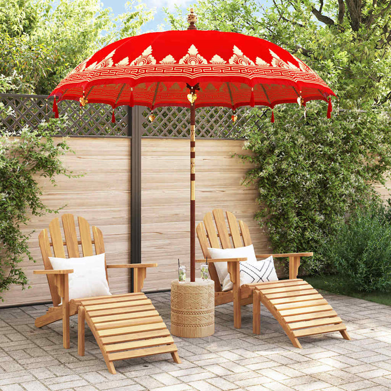 Parasol Balinez Roșu 215 x 215 x 260 cm