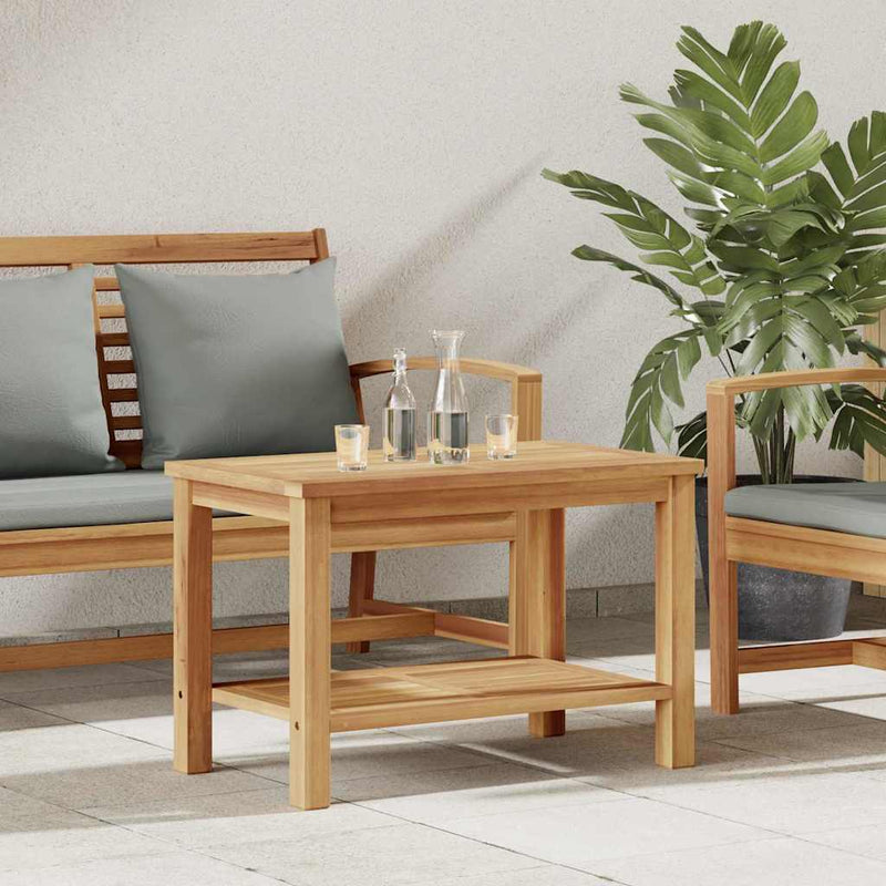 Masă de cafea cu raft Maro 70 x 40 x 45 cm Lemn solid de tec