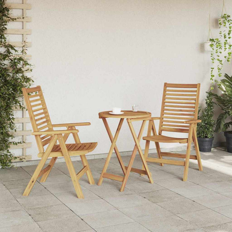 Scaun 2 buc. Maro Lemn solid de tec Convertibil