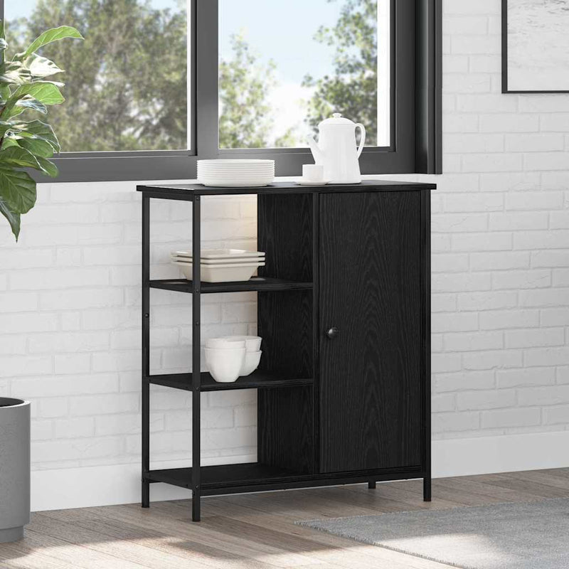 Bufet Stejar Negru 70 x 30 x 80 cm