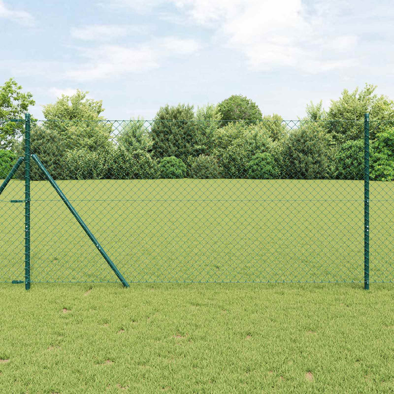 Gard cu plasă de sârmă 25 x 1,6 m Oțel Verde