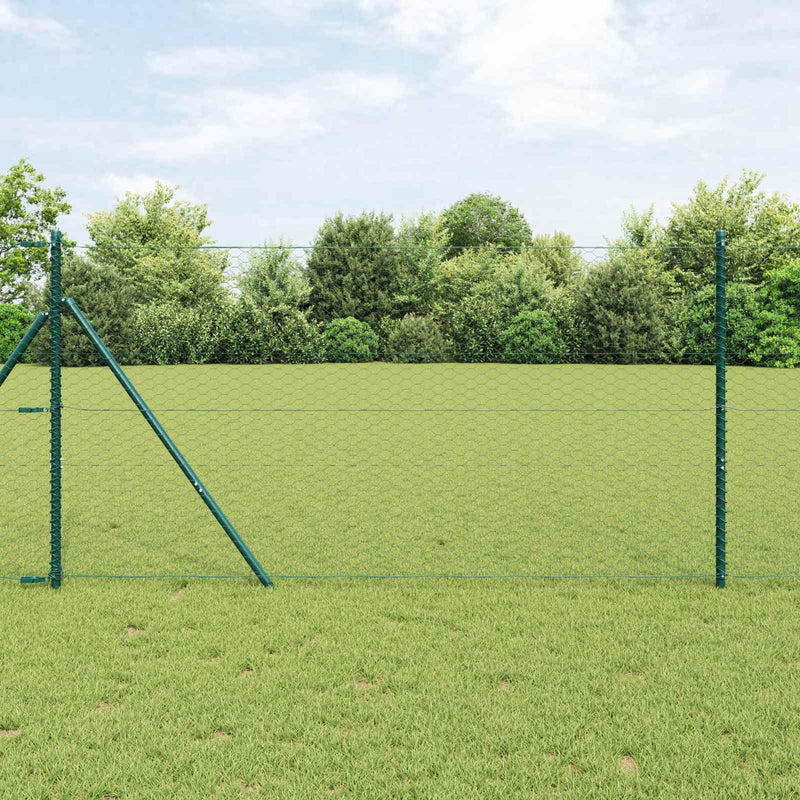 Gard hexagonal 1,2 x 10 m PVC Verde