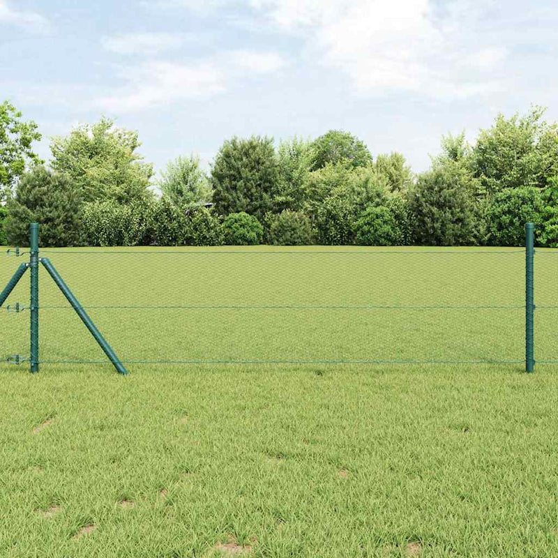Gard hexagonal 0,8 x 100 m PVC Verde