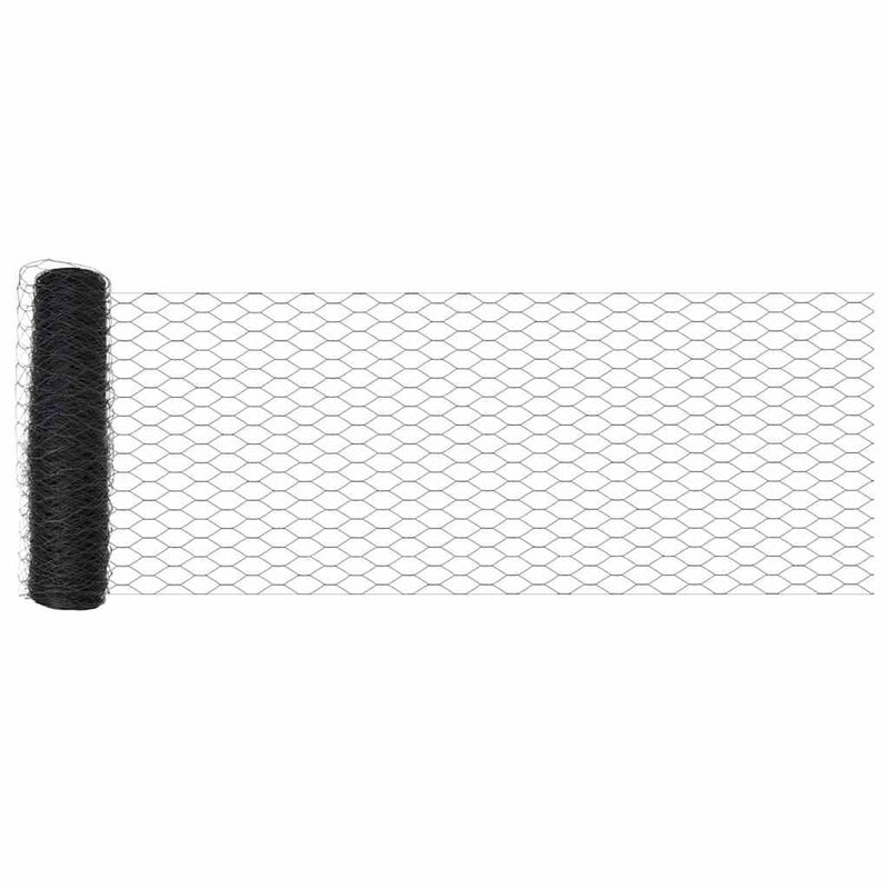 Gard hexagonal 0,8 x 100 m PVC Gri