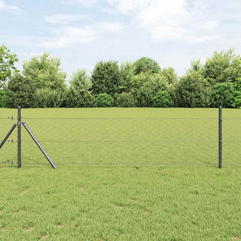Gard hexagonal 1,4 x 100 m PVC Gri