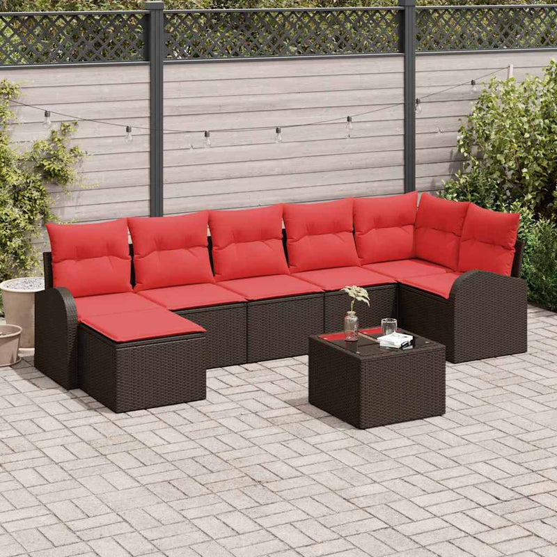 Set de canapele pentru grădină 8 buc. Maro