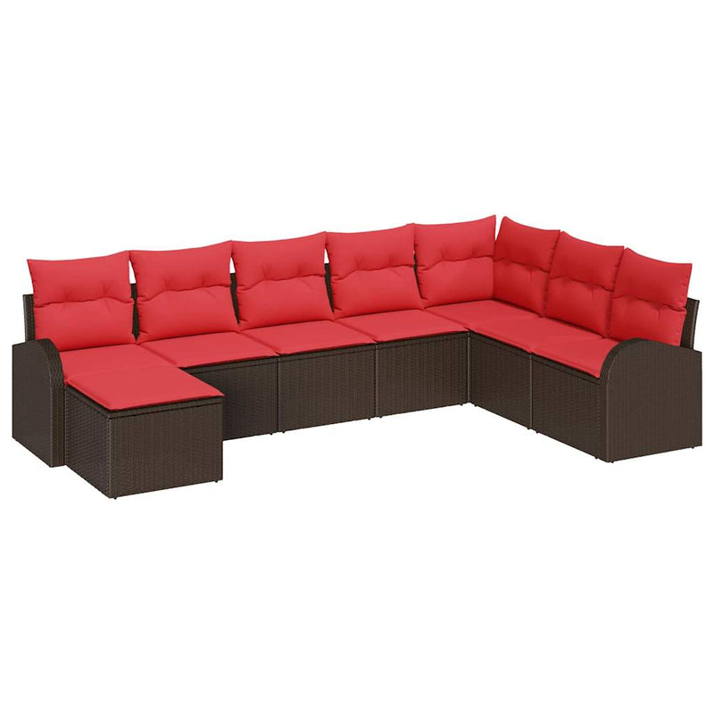 Set de canapele pentru grădină 8 buc. Maro