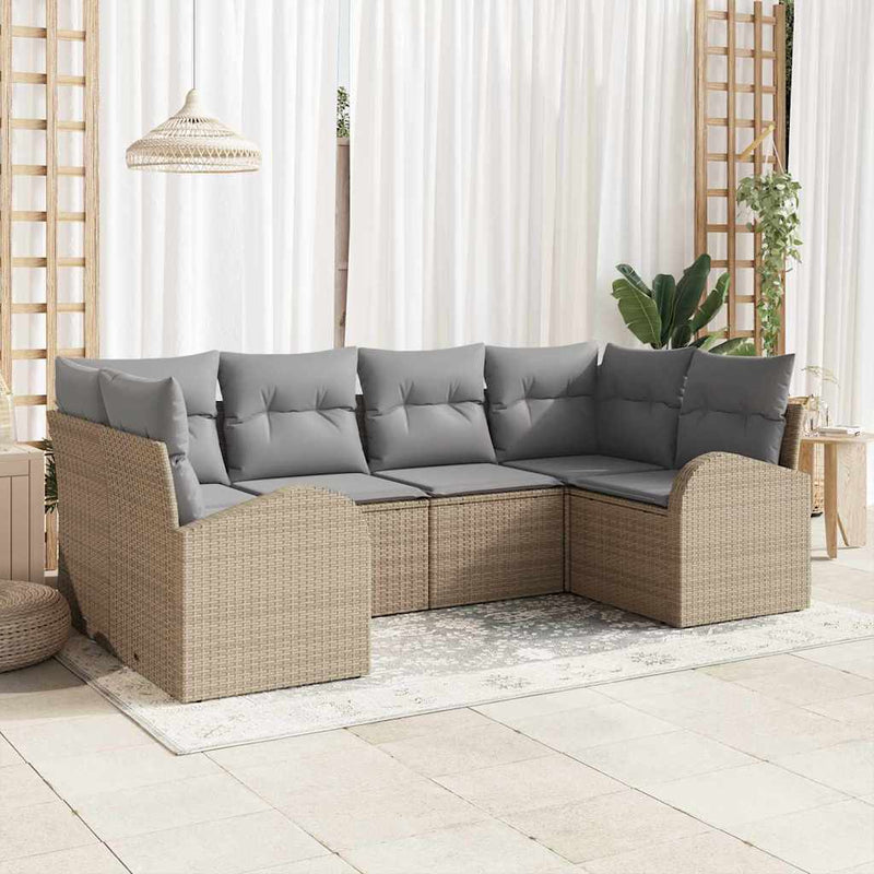 Set de canapele pentru grădină 6 buc. Bej