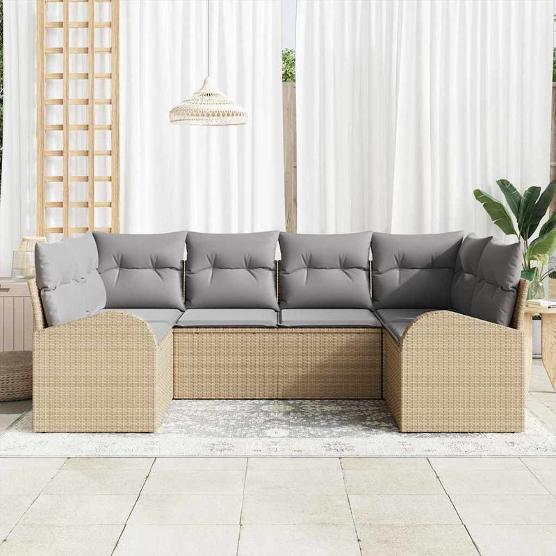 Set de canapele pentru grădină 6 buc. Bej