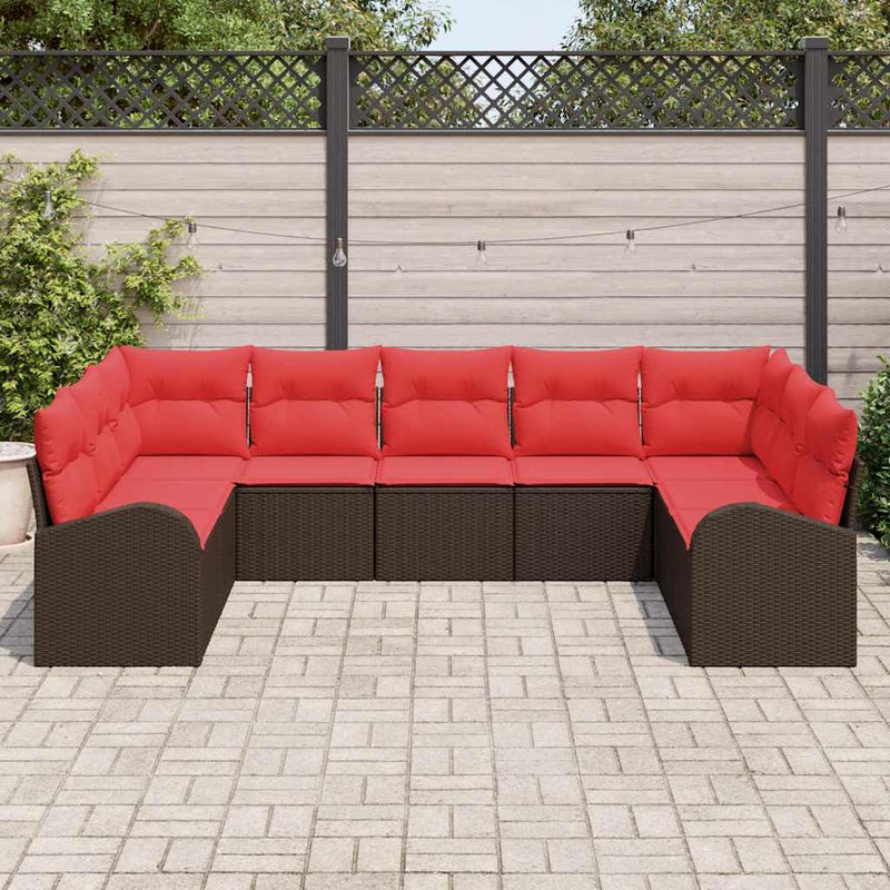 Set de canapea Maro [Sintetic]: Poli Rattan