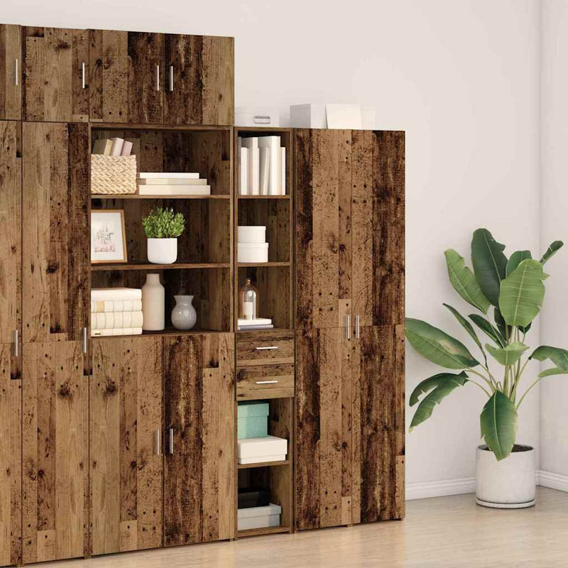 Bibliotecă cu sertar Lemn vechi 30 x 42.4 x 185.2 cm