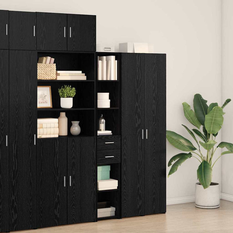 Bibliotecă cu sertar Stejar Negru 30 x 42.4 x 185.2 cm