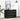 Dulap cu sertare 3-Drawer Negru 80 x 41 x 58 cm Lemn prelucrat