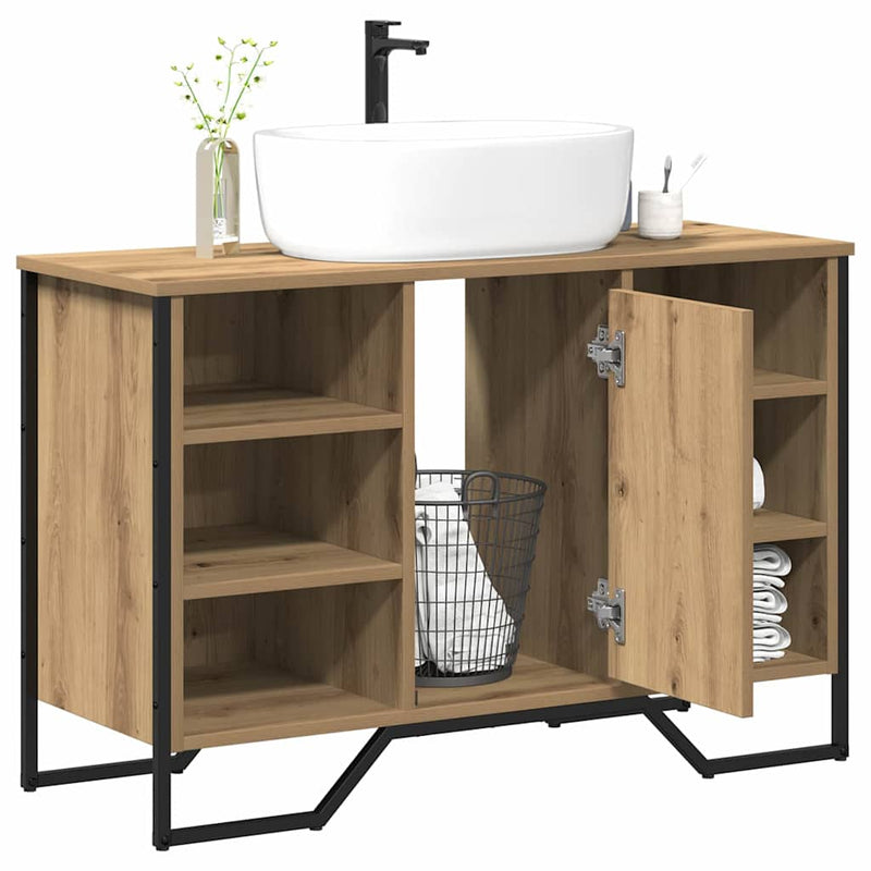 Dulap pentru Chiuveta de Baie Stejar Artizanal 91 x 35 x 60 cm