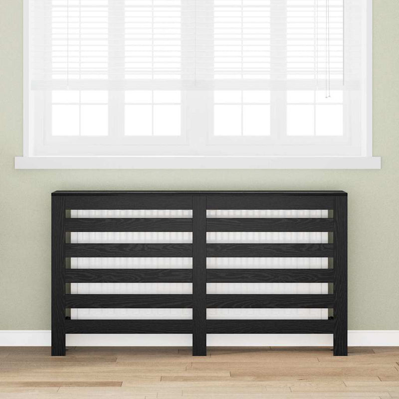 Capac pentru radiator Stejar Negru 149 x 20 x 82 cm