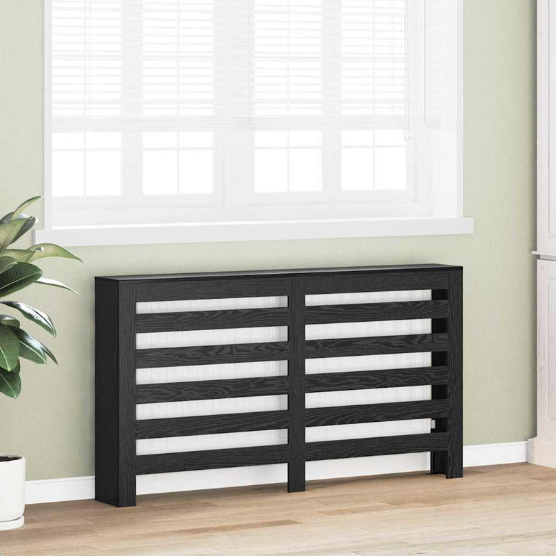 Capac pentru radiator Stejar Negru 149 x 20 x 82 cm