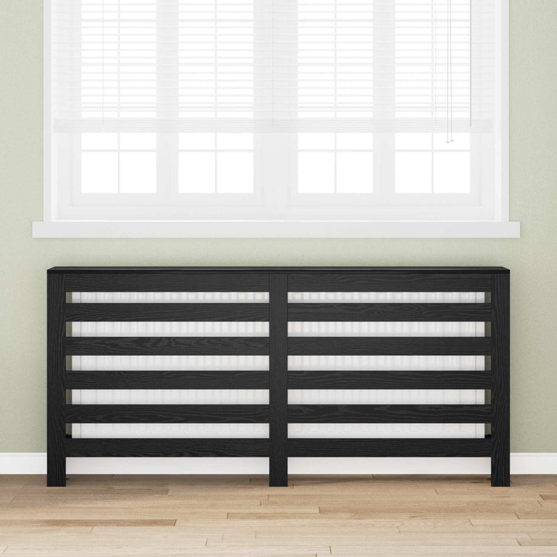 Capac pentru radiator Stejar Negru 175 x 20 x 82 cm