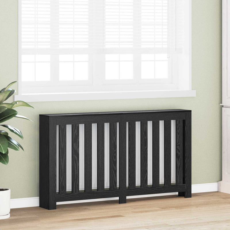 Capac pentru radiator Stejar Negru 149 x 20 x 82 cm