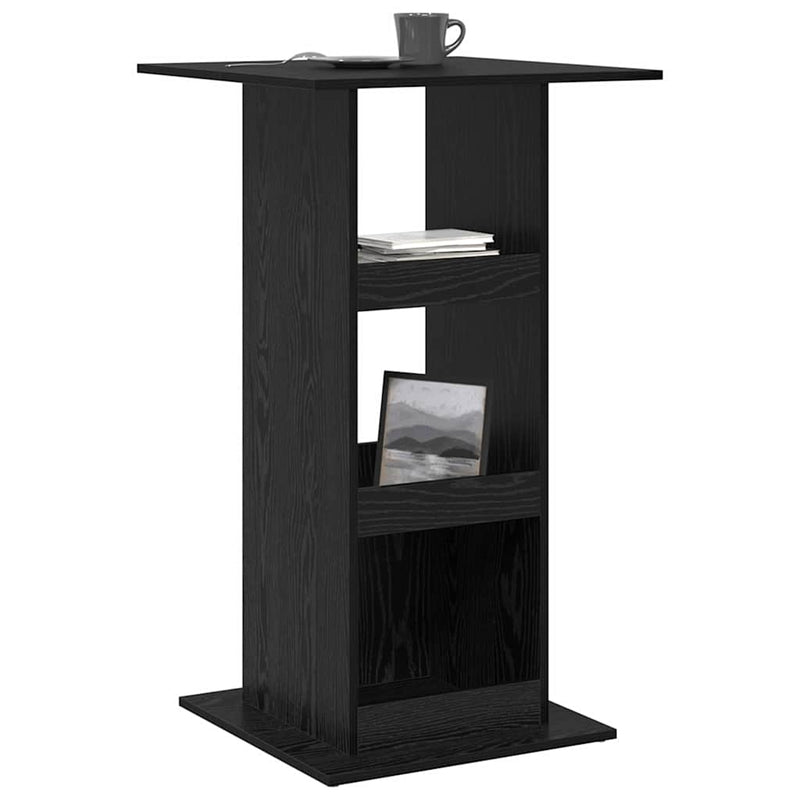 Masă de bar 60 x 60 x 100 cm Lemn prelucrat Stejar Negru