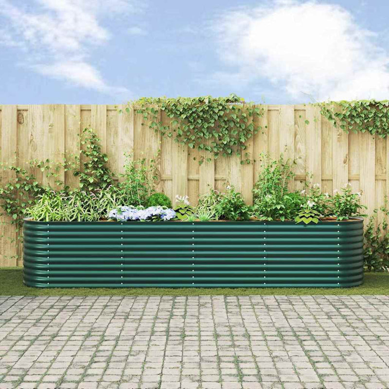 Pat ridicat Verde 400 x 80 x 81 cm Oțel
