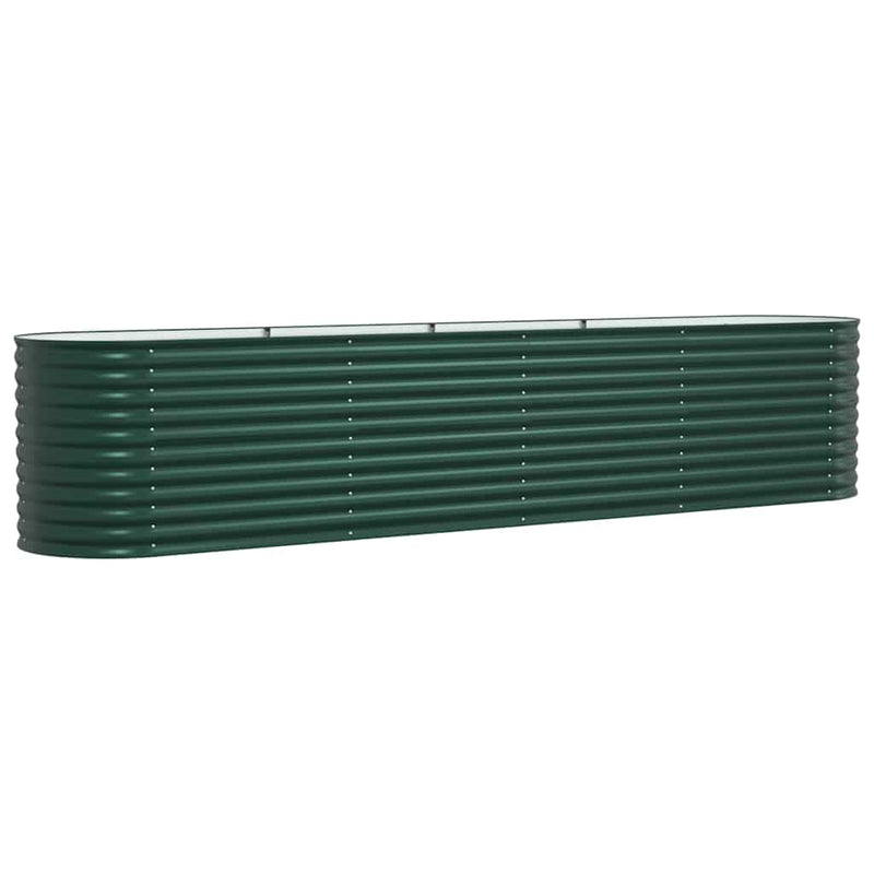 Pat ridicat Verde 400 x 80 x 81 cm Oțel