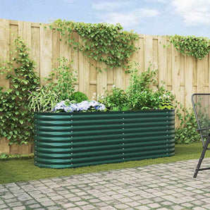 Pat ridicat Verde 240 x 80 x 81 cm Oțel