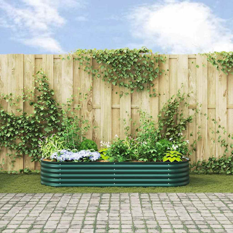 Pat ridicat Verde 240 x 80 x 44 cm Oțel