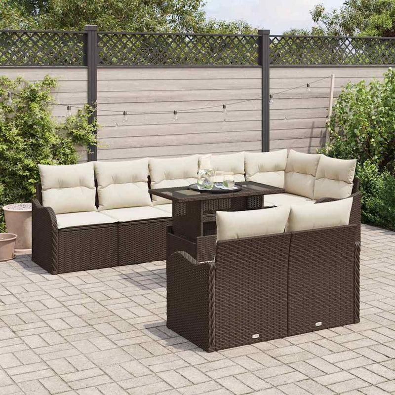 Set de lounge 9 buc. Maro Rattan poli