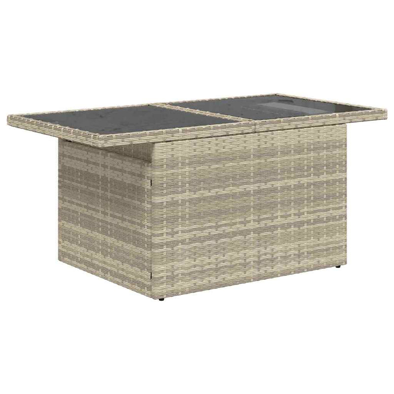 Set de canapele pentru grădină 6 buc. Gri deschis poliratan