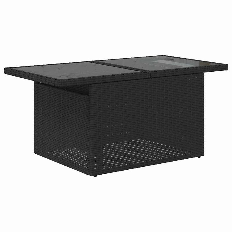 Set de canapele pentru grădină 8 buc. Negru și Albastru
