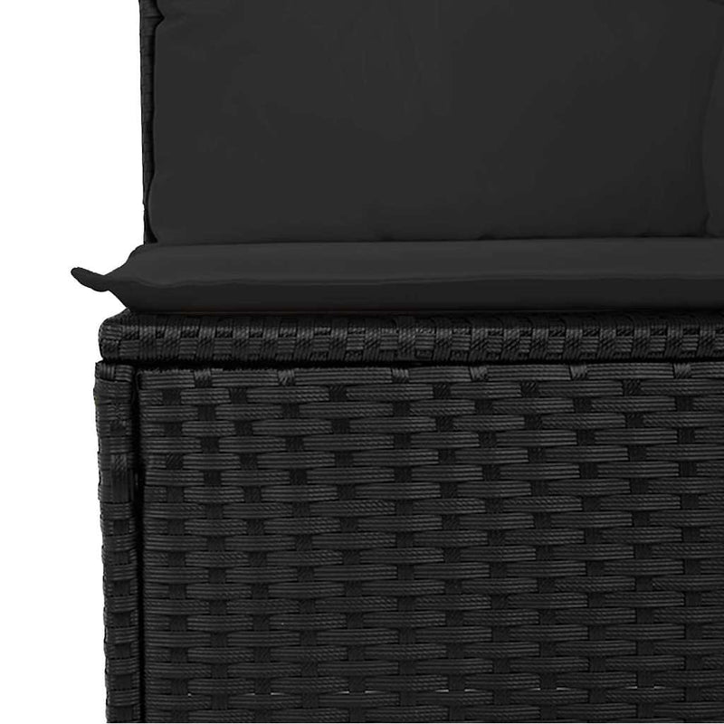Set de canapele pentru grădină 7 buc. Negru