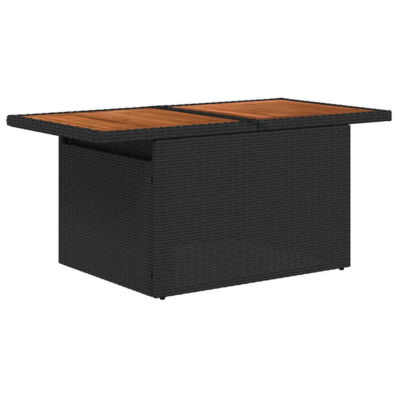 Set de canapele pentru grădină 8 buc. Negru