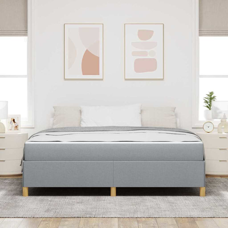 Cadru de pat Gri deschis 180 x 200 cm țesătură